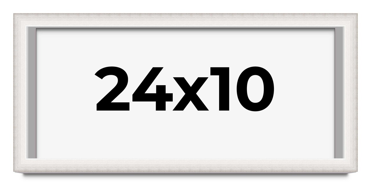 Panoramic Shadow Box 1.5" Depth Silver Picture Frame - UV Acrylic, Backing, Hanging Hardware